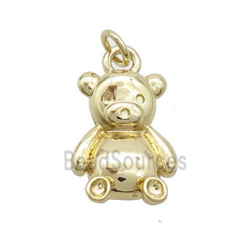 Copper Bear Pendant Gold Plated