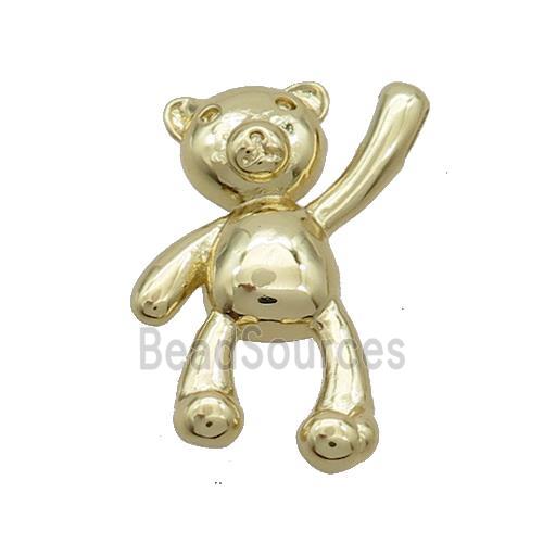 Copper Bear Pendant Gold Plated