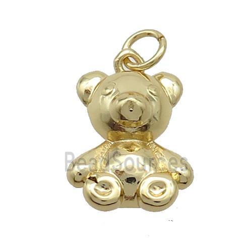 Copper Bear Pendant Gold Plated