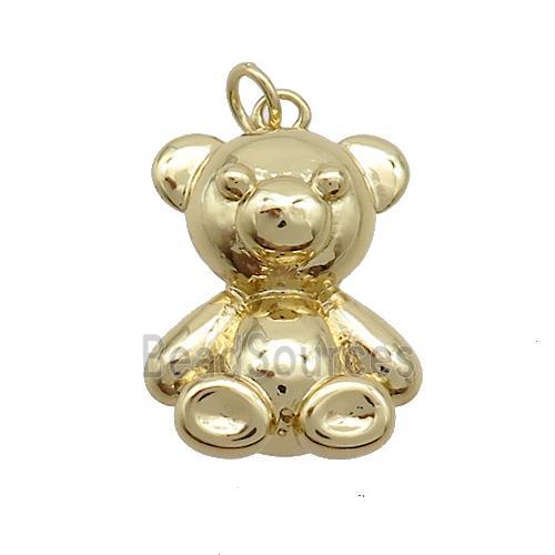 Copper Bear Pendant Gold Plated