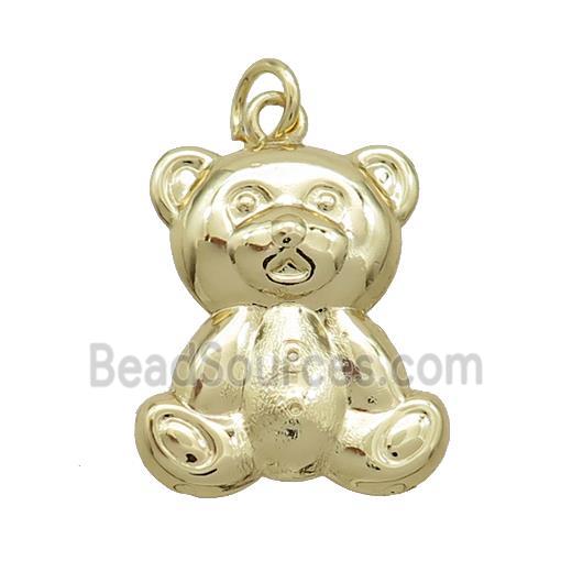 Copper Bear Pendant Gold Plated