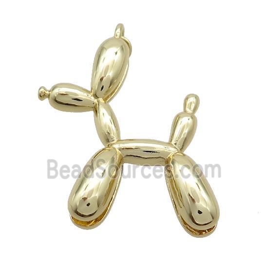 Copper Dog Charms Pendant Gold Plated