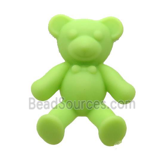 Olive Resin Bear Pendant Matte