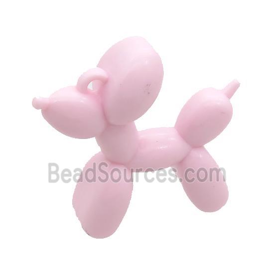 Lt.pink Resin Dog Pendant