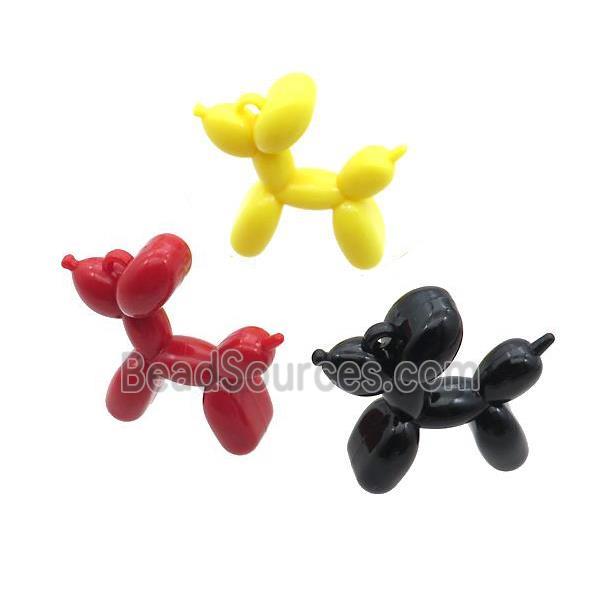 Resin Dog Charms Pendant Mixed Color