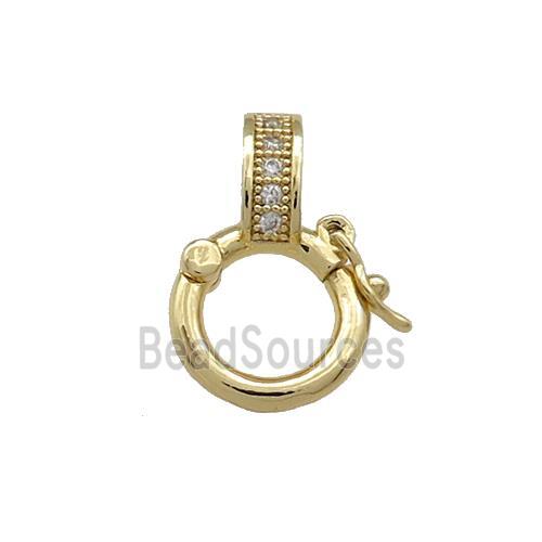 Copper Bails Pave Zircon Gold Plated