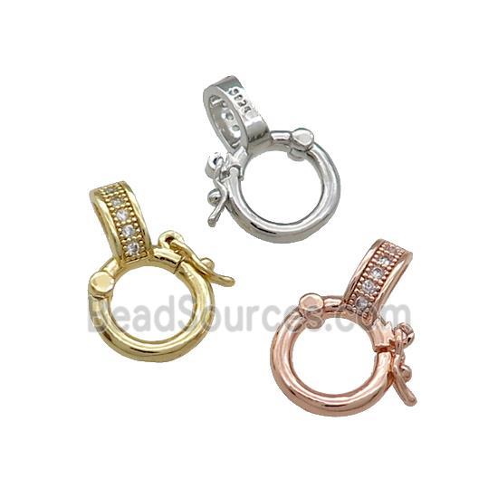 Copper Bails Pave Zircon Mixed