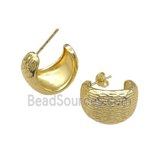 Copper Stud Earrings Gold Plated