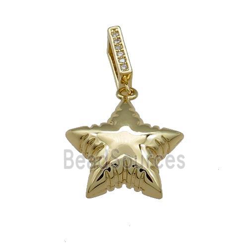 Copper Star Pendant Gold Plated