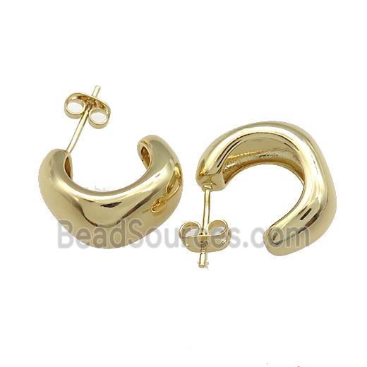 Copper Stud Earrings Gold Plated