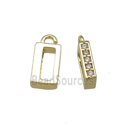 Copper Bail Pave Zircon Gold Plated