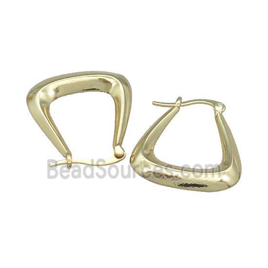 Copper Latchback Earrings Gold Plated