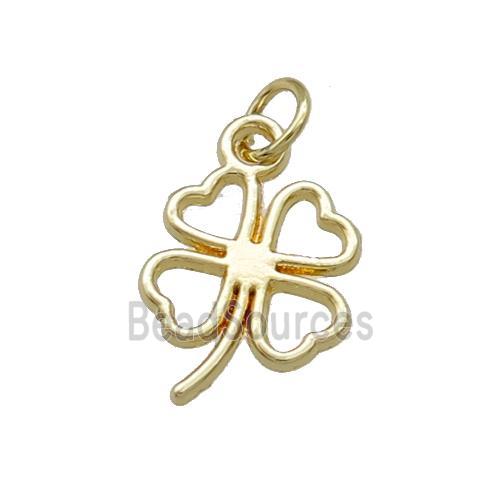 Copper Clover Pendant 18K Gold Plated