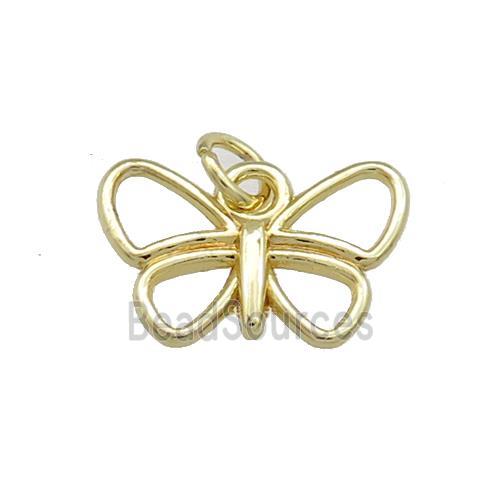 Copper Butterfly Pendant 18K Gold Plated