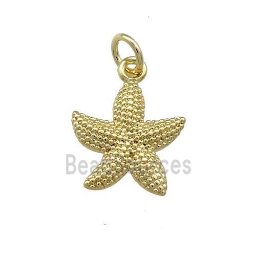 Copper Starfish Pendant Gold Plated