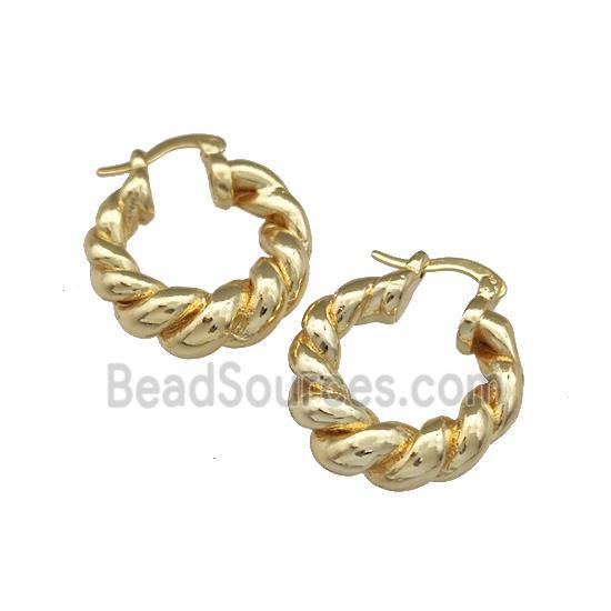 Copper Latchback Earrings Gold Plated