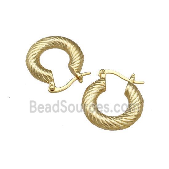 Copper Latchback Earrings Gold Plated