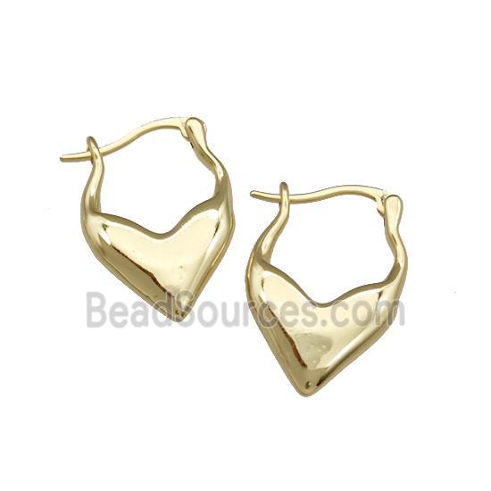 Copper Latchback Earrings Gold Plated