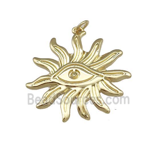 Evil Eye Charms Copper Pendant Gold Plated