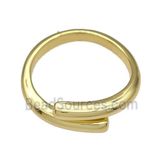 Copper Rings Adjustable Gold Plated