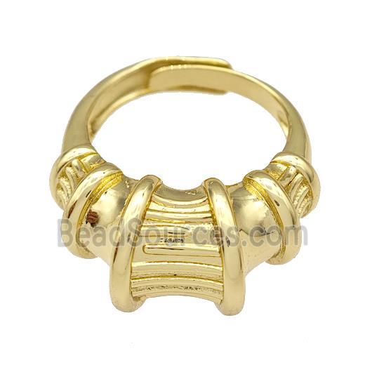 Copper Rings Adjustable Gold Plated