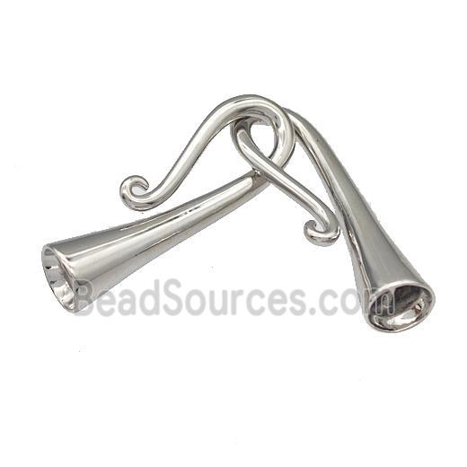 Copper Clasp Cord End Platinum Plated