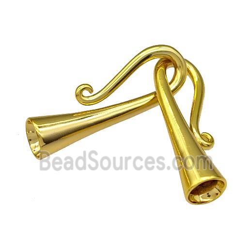 Copper Clasp Cord End Gold Plated