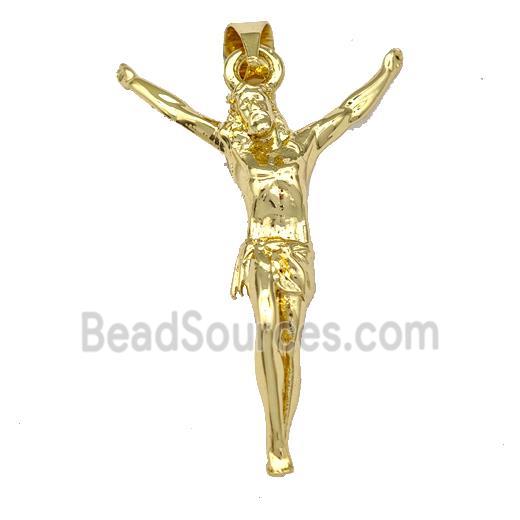 Jesus Charms Copper Pendant Gold Plated