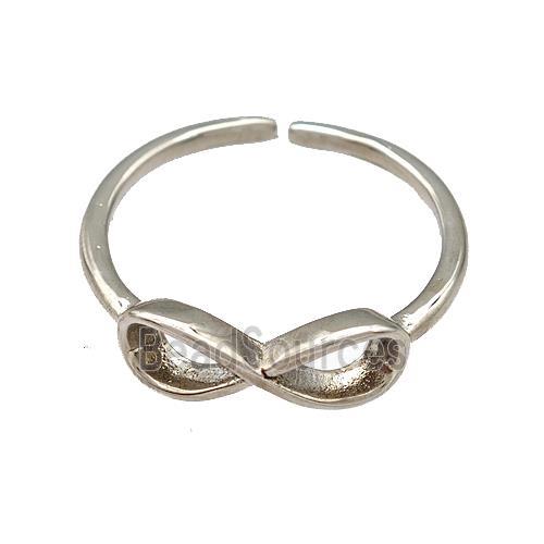 Copper Infinity Rings Platinum Plated