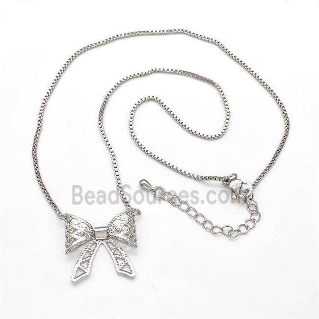 Copper Butterfly Necklaces Hollow Platinum Plated