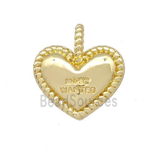 Copper Heart Pendant Gold Plated