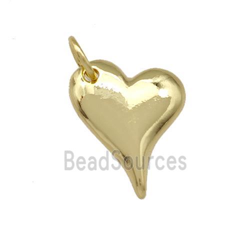 Copper Heart Pendant Gold Plated