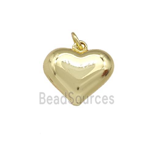 Copper Heart Pendant Hollow Gold Plated