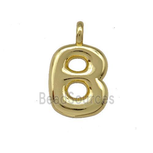 Copper Letter-B Pendant Gold Plated