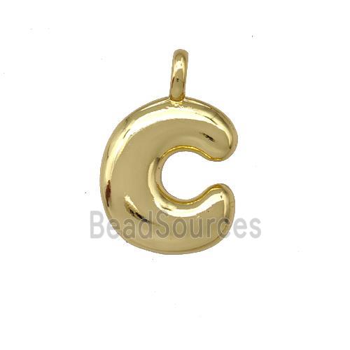 Copper Letter-C Pendant Gold Plated