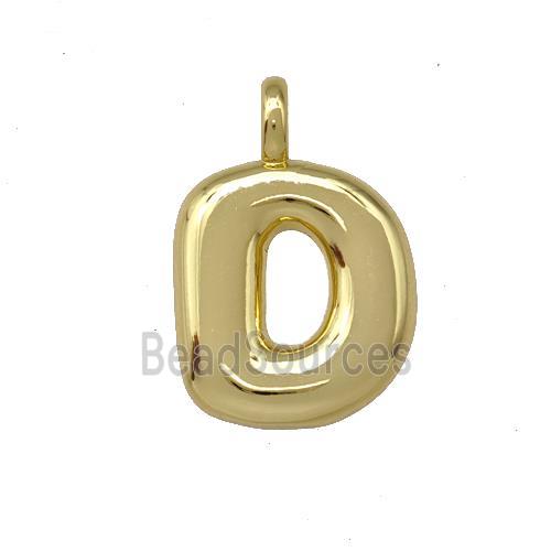 Copper Letter-D Pendant Gold Plated