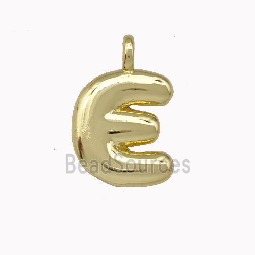 Copper Letter-E Pendant Gold Plated