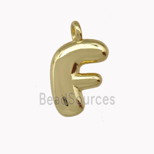 Copper Letter-F Pendant Gold Plated