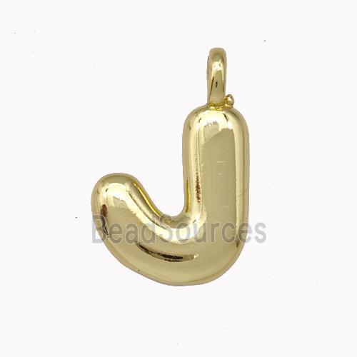 Copper Letter-J Pendant Gold Plated