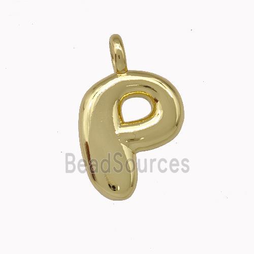 Copper Letter-P Pendant Gold Plated