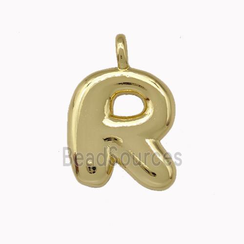 Copper Letter-R Pendant Gold Plated