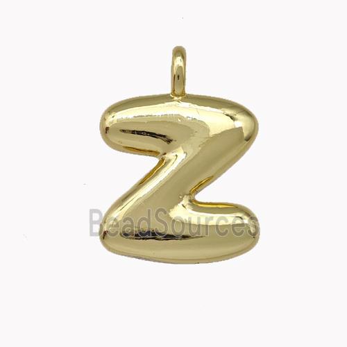 Copper Letter-Z Pendant Gold Plated