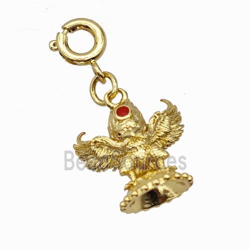 Copper Hawk Bird Pendant Gold Plated