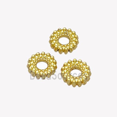 Copper Heishi Spacer Beads Large Hole Gold Plated