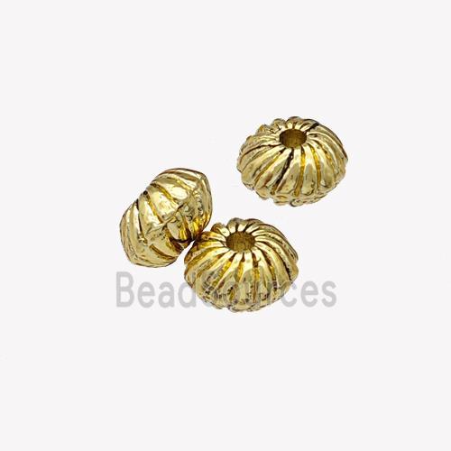 Copper Rondelle Beads Gold Plated