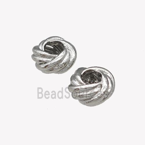 Copper Rondelle Beads Large Hole Platinum Plated