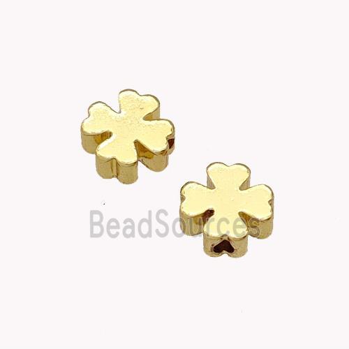 Copper Clover Beads Gold Plated