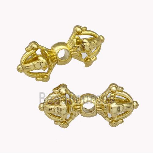 Copper Vajra Pestle Beads Gold Plated