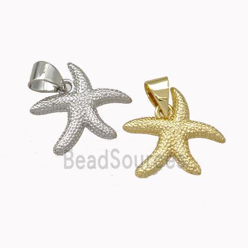 Copper Starfish Charms Pendant Mixed