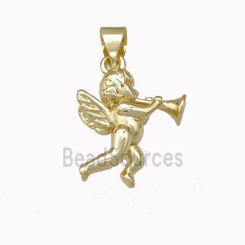 Copper Angel Pendant Gold Plated